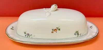 MIKASA Fine Ivory PETIT FLEUR Pattern 1/4 Pound COVERED BUTTER DISH Excellent • $39.99