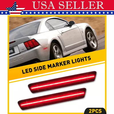 For Ford Mustang 1999-04 OEM Replace Red Lens LED Rear Side Marker Lights Lamps • $18.99