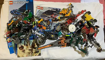 Bulk Lot Of LEGO Technic Bionicle Racers Star Wars Sets & Instructions Vehicles • $80