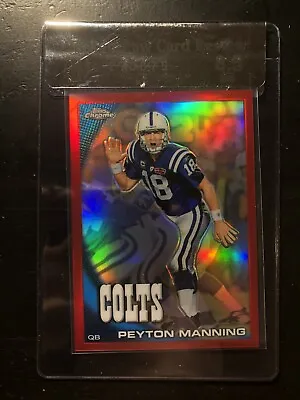 2010 Topps Chrome RED REFRACTOR PEYTON MANNING /25 BGS 8.5 Raw Card Review Colts • $424.99
