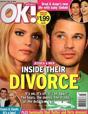 OK Weekly Magazine June 12 2006 Jessica Simpson Nick Lachey Lindsay Lohan • £10.42