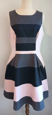 $24.95 • Buy CUE IN THE CITY Women's Stretch Sleveless Dress Size 14 Cotton Blend