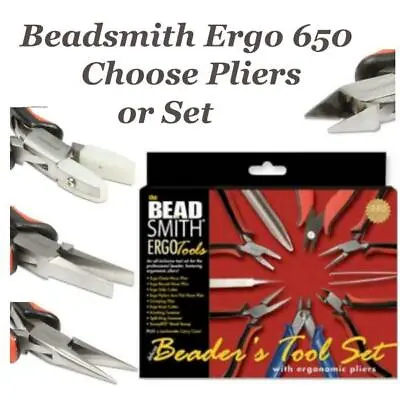 Beadsmith Pliers Red & Black Ergo 650 Series Boxjoint Jewellery Tools Choose..  • £8.50