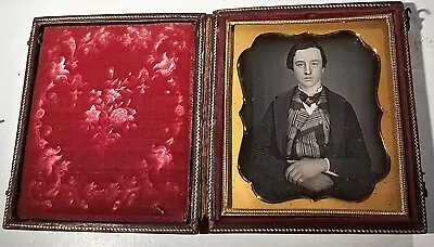 Daguerreotype Of A Young Man In An Interesting Vest • $30