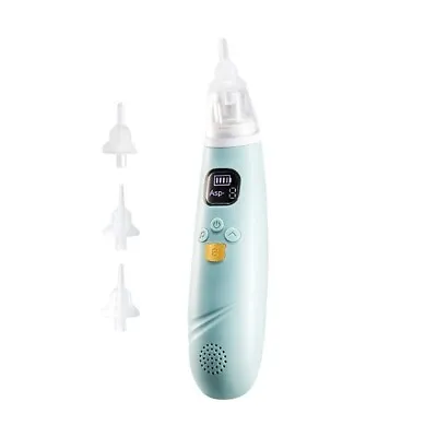 Electric Nasal Aspirator Baby Nose Vacuum Cleaner Snot Removal 3 Suction Levels • £14.99