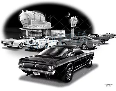 Mustang 65 Muscle Car Art Auto Print #2106  Free Usa Shipping  • $24.99