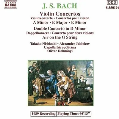 Johann Sebastian Bach : VIOLIN CONCERTOS - DOUBLE CONCERTOS CD (2001) • £2.27