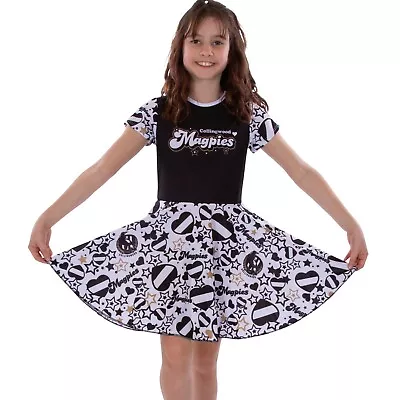 AFL Girls Collingwood Magpies Heartbreaker Dress New Design Size 2 - 10 • $36.95