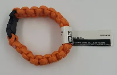 Everbilt 9  Paracord Emergency Survival Bracelet Safety -ORANGE- Hiking • $5.25