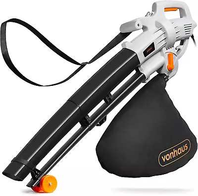 Vonhaus Leaf Blower And Vacuum 3000W – Leaves Collector Clear Gardens Patios  • £62.40