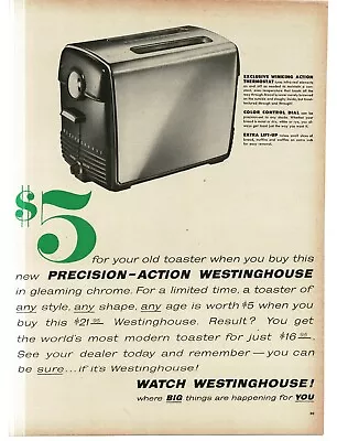 1956 Westinghouse Electric Toaster Vintage Print Ad • $8.95