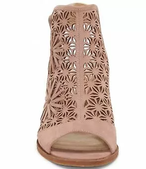 Vince Camuto Nubuck Stacked Heeled Sandals Kalison Heather Rose • $30.39