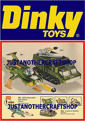 Dinky Toys 351 353 UFO Interceptor Shado A3 Size Poster Advert Leaflet Sign • $8.70