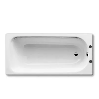 £244.99 • Buy Steel Bath With Legs All Sizes With 2 Tap Holes Straight Single Ended Bathtub
