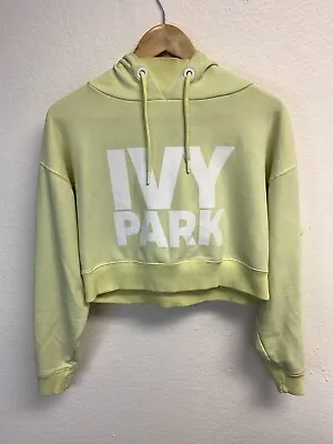 £19.72 • Buy Ivy Park Cropped Hoodie Sweatshirt Size XS Women's Beyonce Yellow *SEE PICS