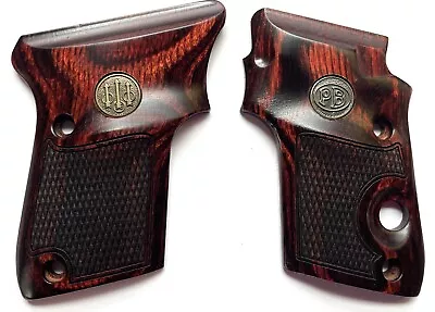 Beretta 32 Tomcat Grips /  Beretta 21 Bobcat Grips Rosewood Checkered Medallions • $75