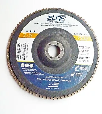 Flap Disc 7 X 7/8 Inch Zirconia Alumina Tool 36 Grit Std Density 10 Pack USA • $32.99