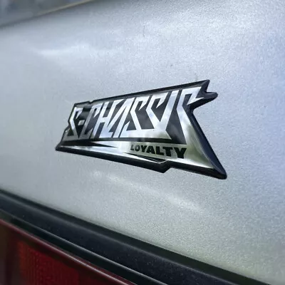 3D Chrome Sticker S-Chassis Vinyl Decal 240sx Schassis Emblem For S13 S14 S15 • $7