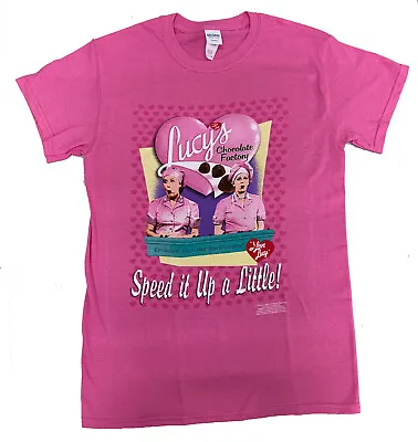 I Love Lucy T-Shirt Chocolate Factory Speed It Up Pink Tee • $19.70