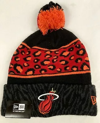 New New Era Mens Miami Heat Beanie Winter Hat Cap NWT NBA One Sz • $12.34