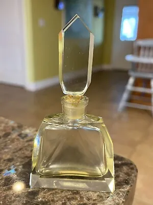 Vintage Dzintars Smarza Latoya Cut Glass Perfume Bottle Latvia USSR Stopper Top • $6
