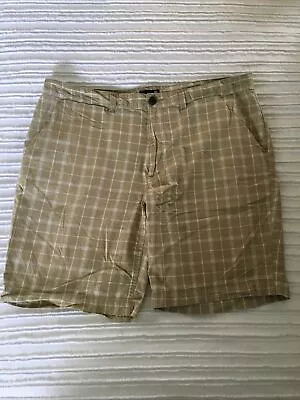 Men's Tan Plaid Shorts By J Ferrar. Size 40 Waist. 100% Cotton • $10