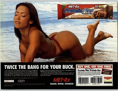 2005 Met-RX Protein Plus Protein Bar Vintage Magazine Print Ad Sexy Bikini Girl  • $9.99