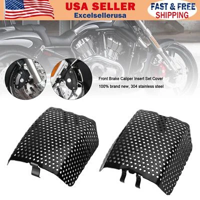 $24.89 • Buy Front Brake Caliper Insert Set Cover Fits Touring V-Rod Street Glide 42054-05 BK