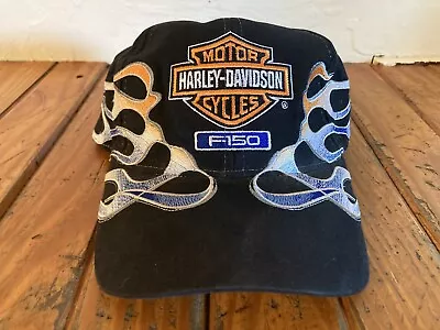 Ford Motor Company F-150 Harley Davidson Hat Strapback Adjustable Flames • $24.99