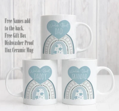 £8.99 • Buy Personalised Fathers Day Mug Cup Birthday Gift Dad Daddy Grandad Pops Dada