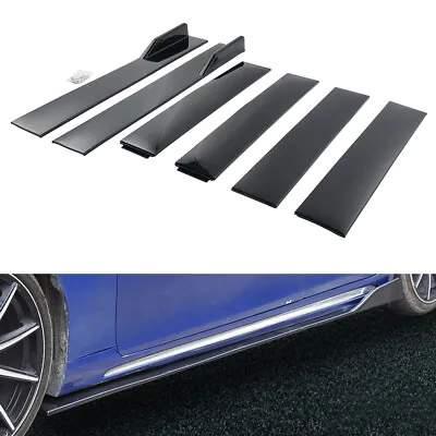 Universal 78.7  Side Skirt Extension Blades Rocker Panel Valances Splitters Lip • £50.39