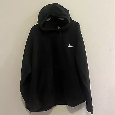 Vintage Nike Hoodie Sweatshirt Black Tag Embroidered Swoosh Size XL Made Jordan • $30