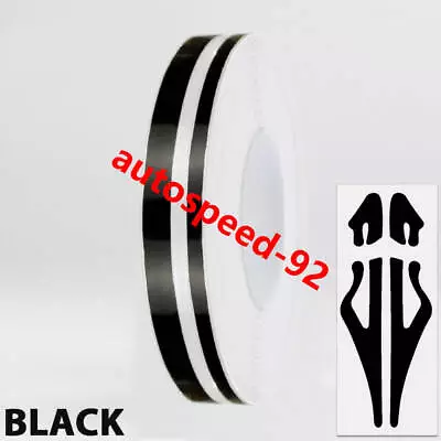 1/2  Roll Vinyl Pinstriping Pin Stripe Double Line Car Tape Decal Stickers 12mm • $8.99