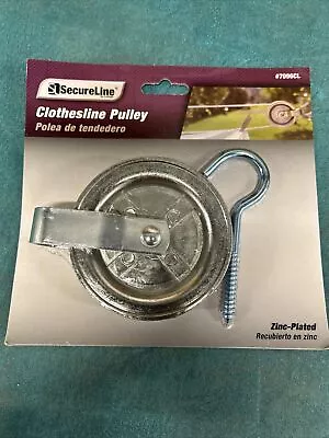 Secure Line 7096CL Clothesline Rope Pulley 3 1/2 Zinc Plated New In Package • $3.99