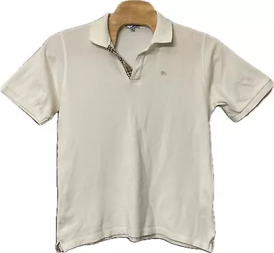 Burberry London Polo Shirt Men XL Short Sleeve Collared Nova Check Trim READ • $49.99