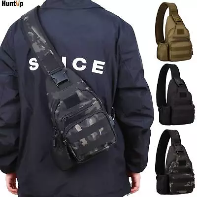 Tactical Sling Backpack Molle USB Crossbody Chest Pack Men Outdoor Shoulder Bag • $18.99