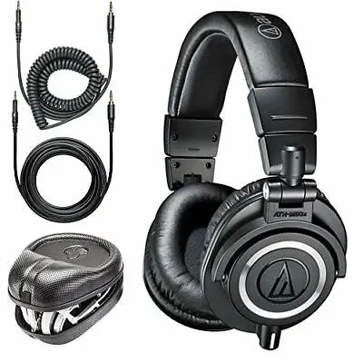 Audio-Technica ATH-M50x Professional Monitor Headphones With Cases And Cables • $163.90