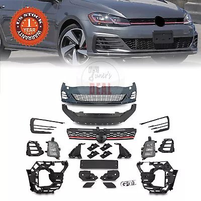 GTI Style Front Bumper Cover Kit Fits For 2017-2020 Volkswagen VW Golf 7.5 MK7.5 • $623.99