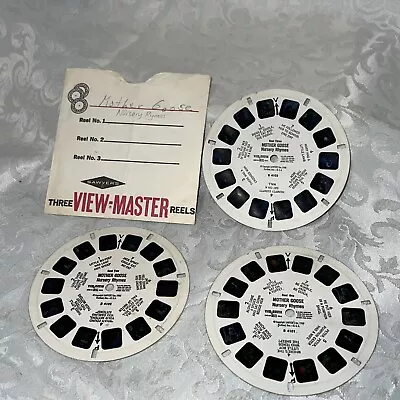 1960 Mother Goose Rhymes  1960 Sawyers View-Master 3 Reels Packet B410 • $9.95