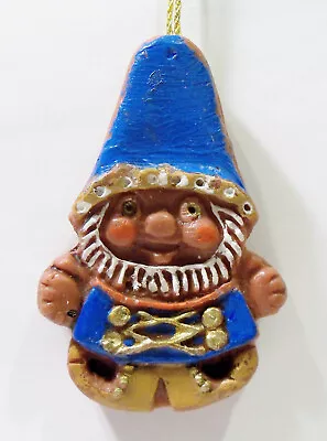 Elf Gnome Dwarf German Wax Hand Painted Folk Art Bavarian Vntg Germany Ornament • $9.99