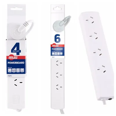 4 / 6 Way Outlet Power Board Sockets Power Point Extension Lead - AUS • $9.95