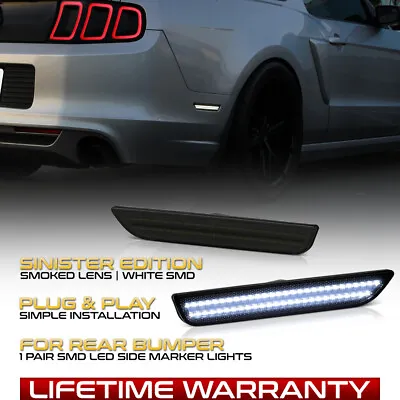 For 10-14 Ford Mustang Dark Smoke LED Side Marker Light Rear Fender Lamp • $22.99