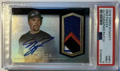 2018 Topps Dynasty Mike Piazza Patch Auto MP1 NEY YORK METS HOF POP 1 #04/10 • $275