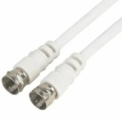 Lead Flylead Cable Long 10Mtr F-Plug Screw  F Connector Sky Virgin TV • £7.96