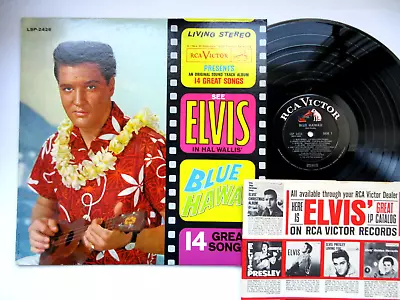 ELVIS PRESLEY - BLUE HAWAII Orig Living Stereo  - EX+ VINYL LP ULTRASONIC • $19.99