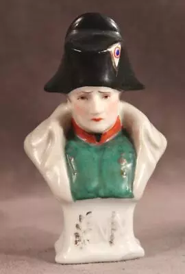 Vintage Grand Tour Hand Painted Miniature Porcelain Bust Of Napoleon Bonaparte • £33.31