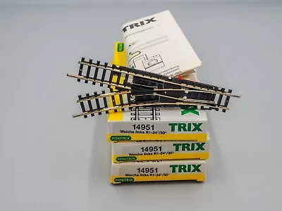 Trix #14951 N-Scale Left Hand Manual Turnout 30° (1-Pieces) - Boxed • $12