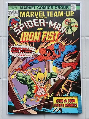 Marvel Team Up 31 1975 VF/NM 9.0 SPIDER MAN! IRON FIST! (See Pics For Condition) • $29.99