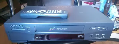 Mitsubishi HS-U775 SVHS Super VHS VCR HiFi-Stereo VCR-Plus With Remote • $99.99