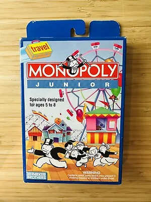 1991 Monopoly Junior Travel Game Parker Brothers New Open Box • $34.99